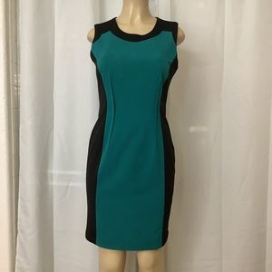 Small, Formal Office Bi-Color Dress. #CalvinKlein